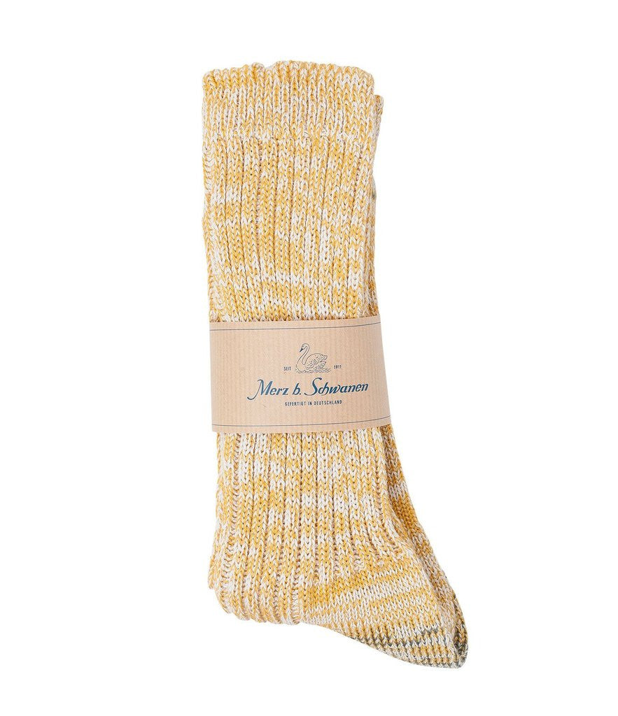 Merz b. Schwanen 271 Cotton Sock - Yellow Melange