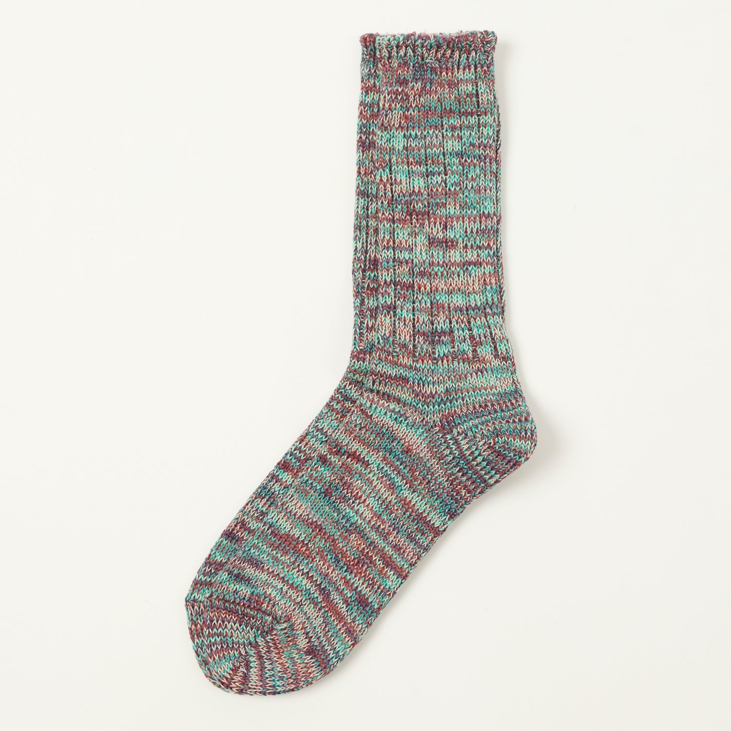 Anonymous Ism 5 Colour Mix Crew Sock - Dark Violet