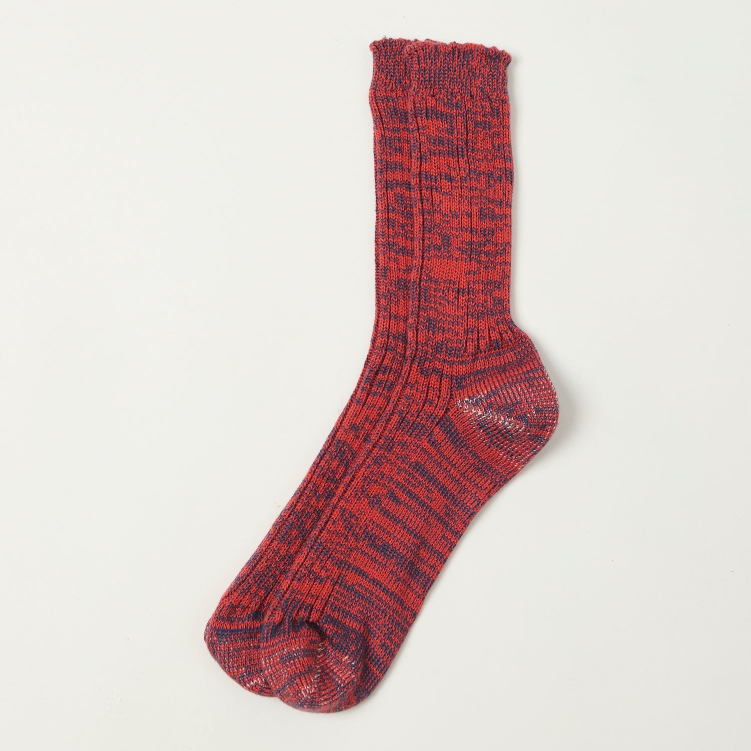 Merz b. Schwanen 271 Cotton Sock - Navy/Red