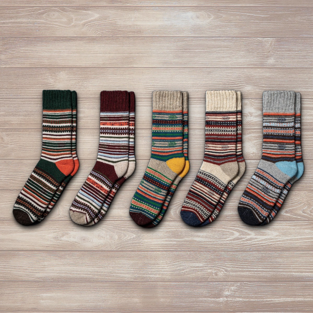 5 pair of espen wool socks