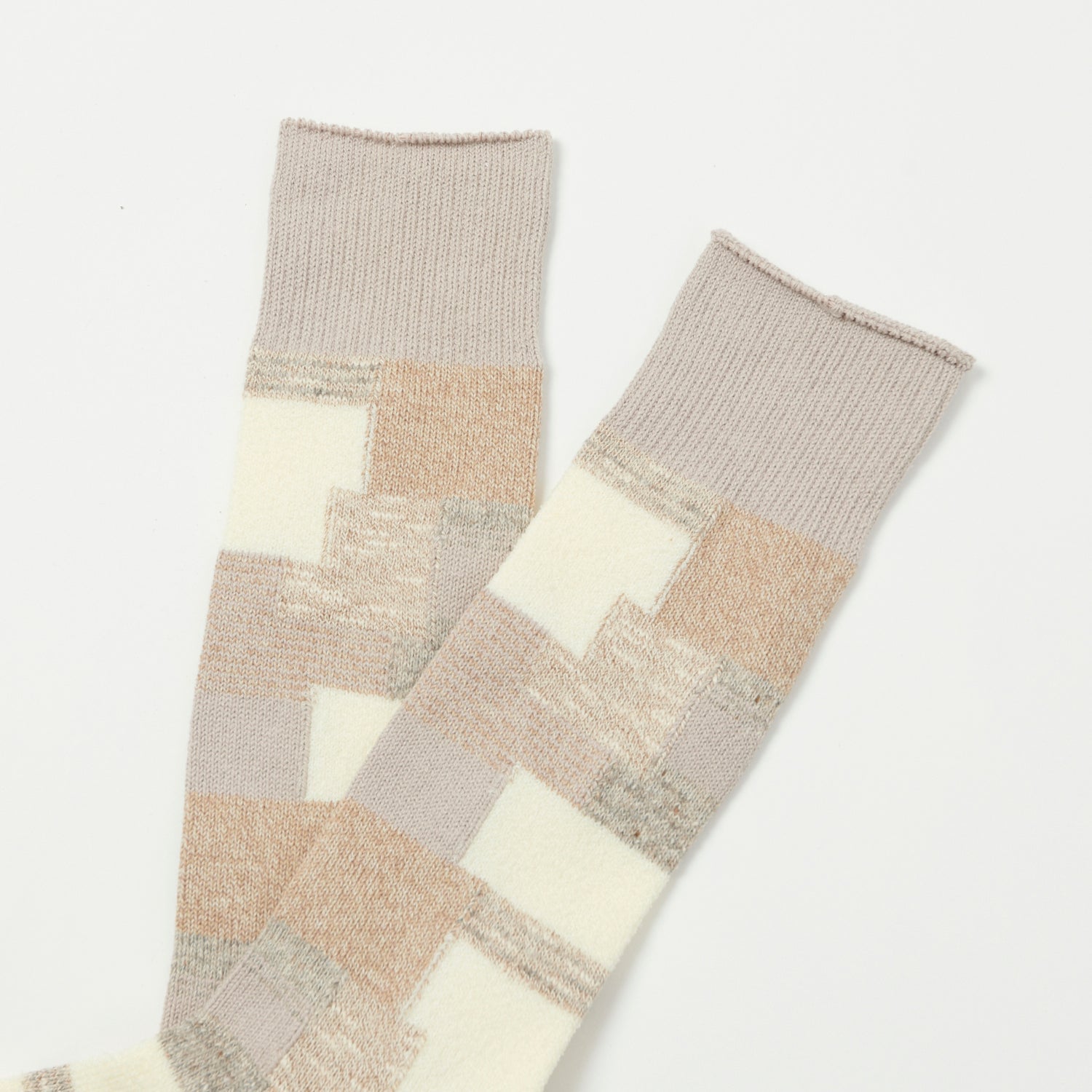 Anonymous Ism Patchwork Crew Sock - Beige